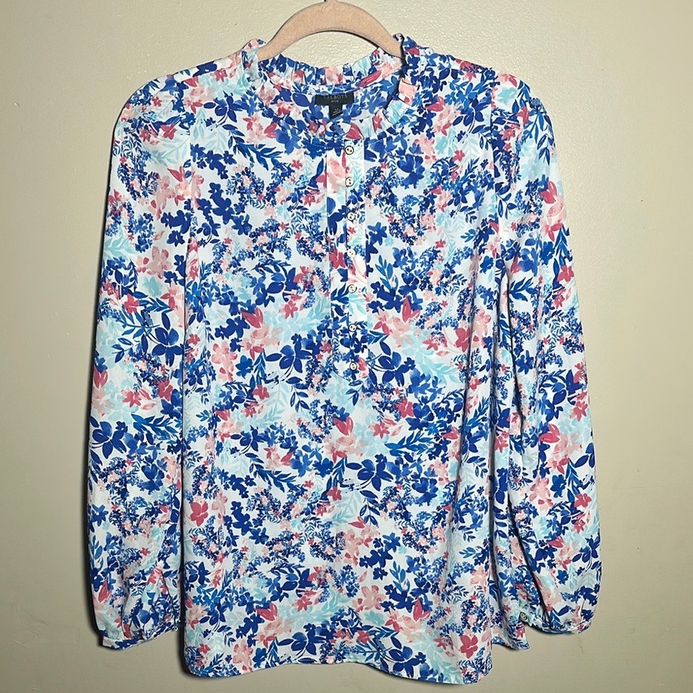 Talbots Floral Career Top | Large‎ Petite